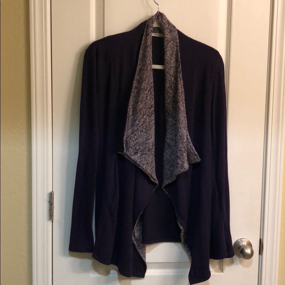 Purple drape cardigan